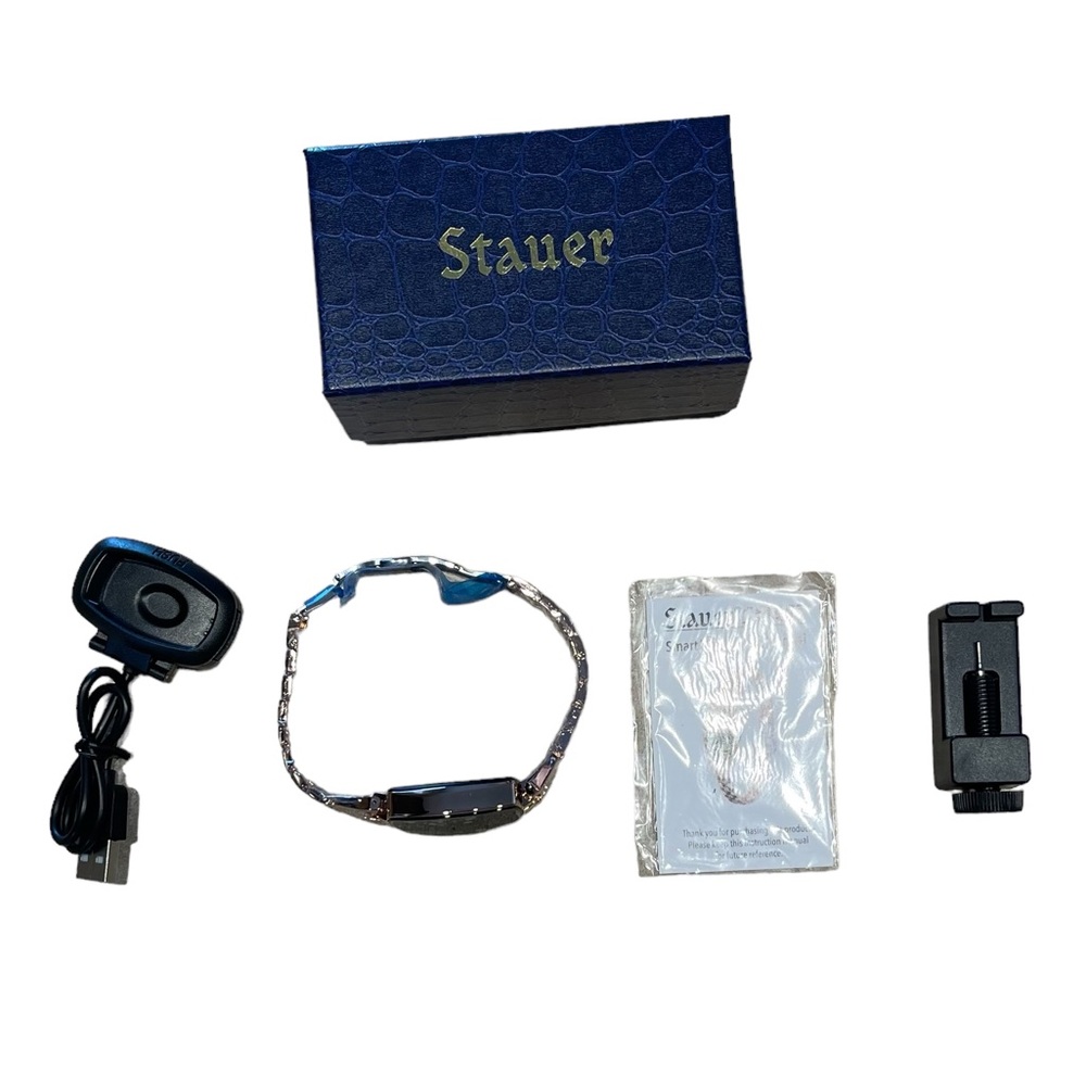 Stauer Smart Watch Ladies Slim Rose Gold Finish Linked Bracelet NWT